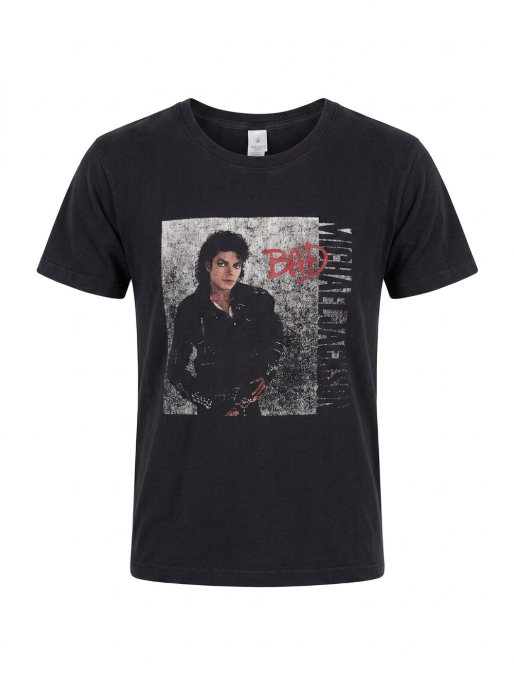 Vintage Michael Jackson Badโ Album Graphic T-Shirt Black Size S 100% Cotton"